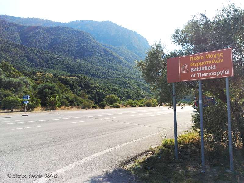 Cartel indicativo del campo de batalla de las Termópilas
Autor: Escribe Cuando Llegues