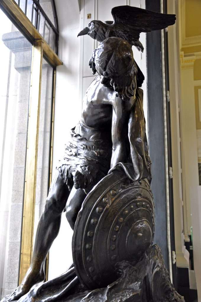 Cúchulainn moribundo en el G P O (Oficina General de Correos) de Dublín,